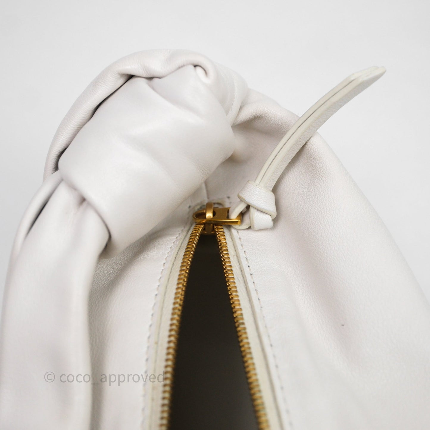 Bottega Veneta Double Knot Leather White Bag