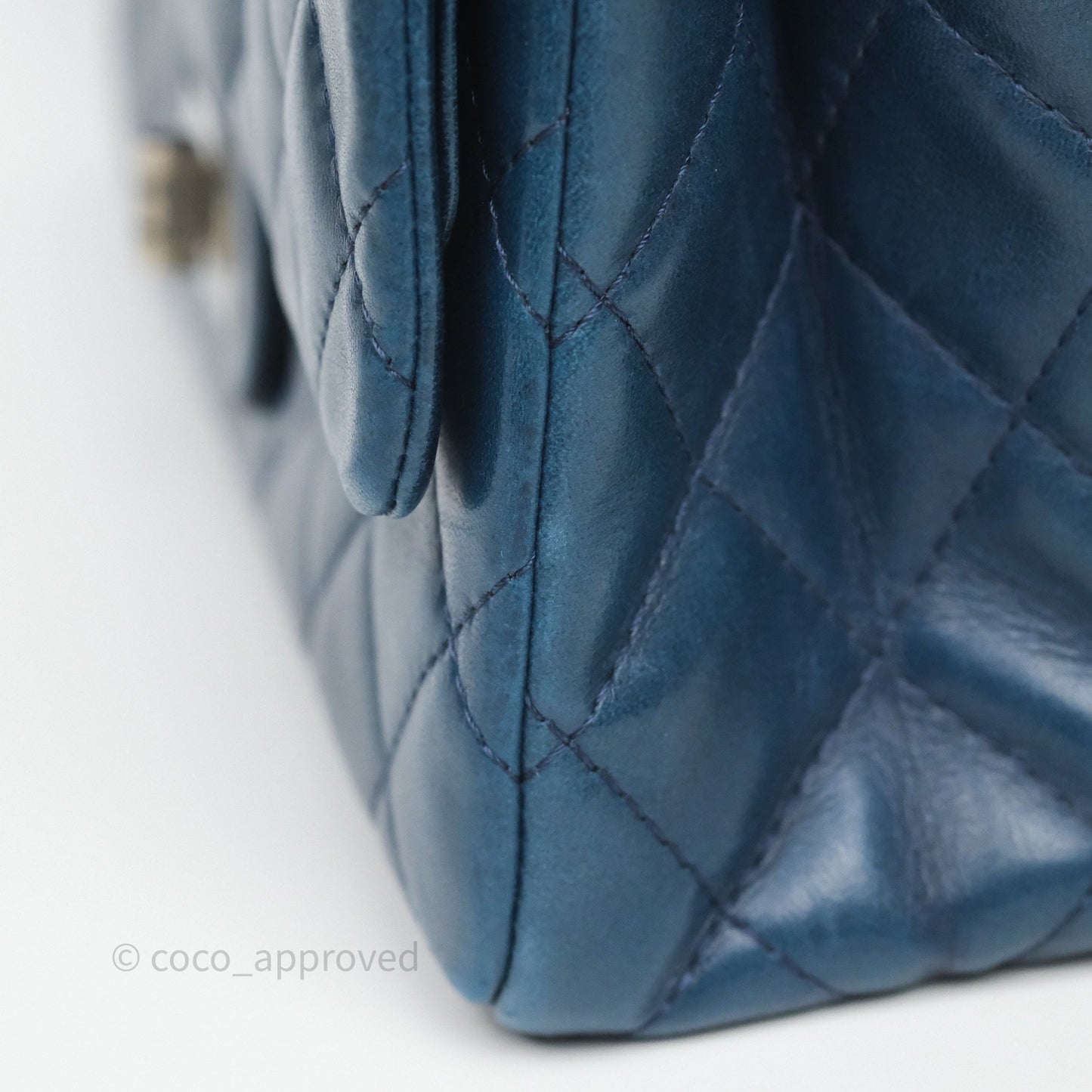 Chanel Reissue 227 Quilted Navy Lambskin Ruthenium Hardware