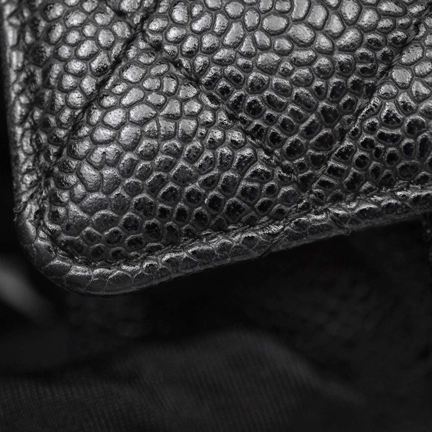 Chanel Classic Flap Black Caviar Card Holder Silver Hardware