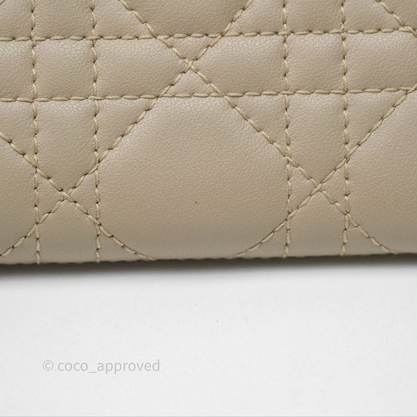 Christian Dior My Dior Glycine Wallet Powder Beige Cannage Lambskin