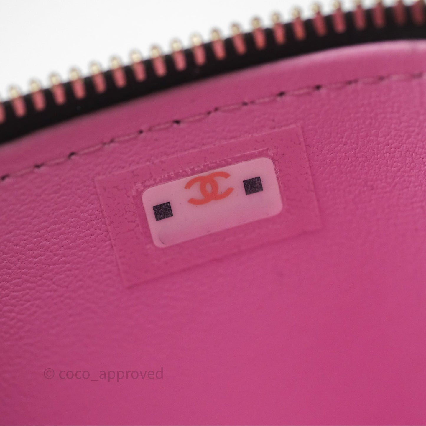 Chanel Mini Top Handle Vanity With Chain Black/ Pink Lambskin Gold Hardware