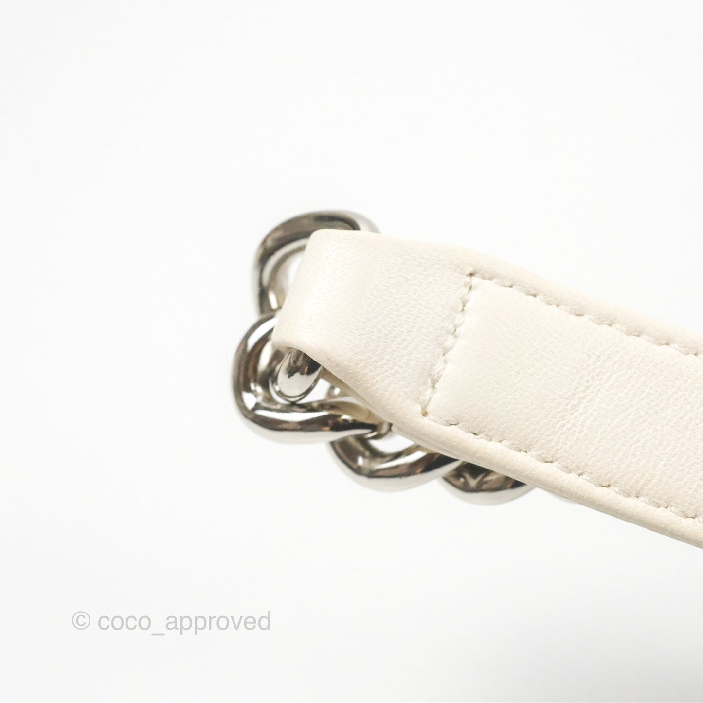Chanel Medium Boy Sequins Quilted White Lambskin Silver Hardware