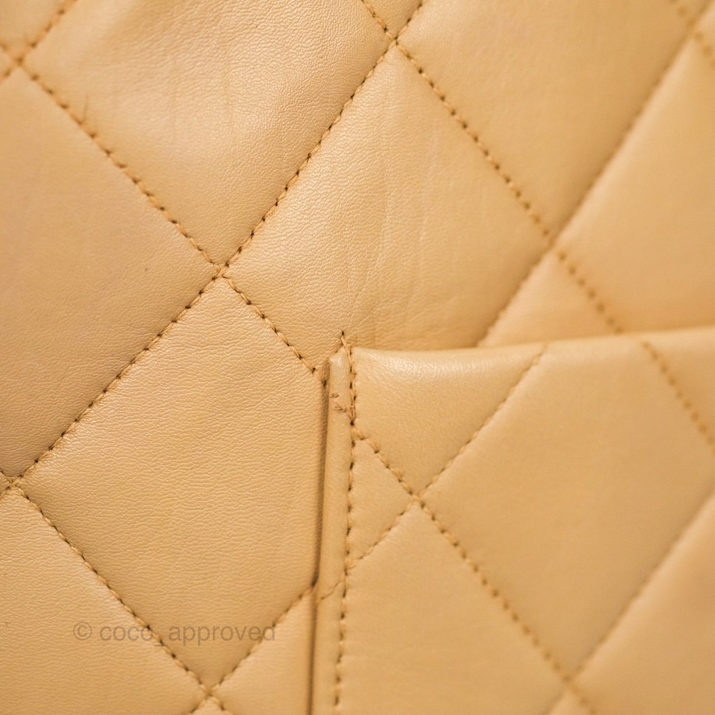 Chanel Vintage Medallion CC Beige Lambskin Tote Bag Gold Hardware