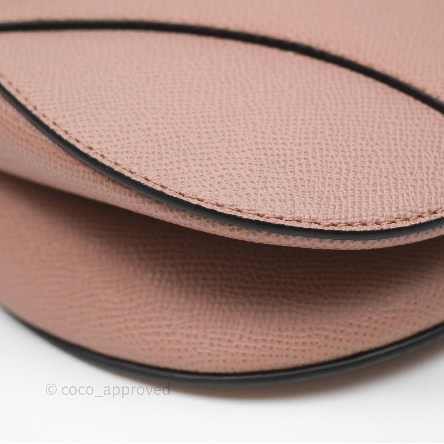 Christian Dior Saddle Bag Dusty Pink Grained Calfskin Gold Hardware