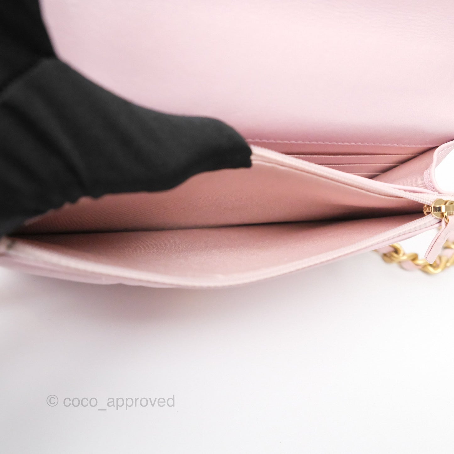 Chanel 19 Wallet on Chain WOC Light Pink Lambskin Mixed Hardware
