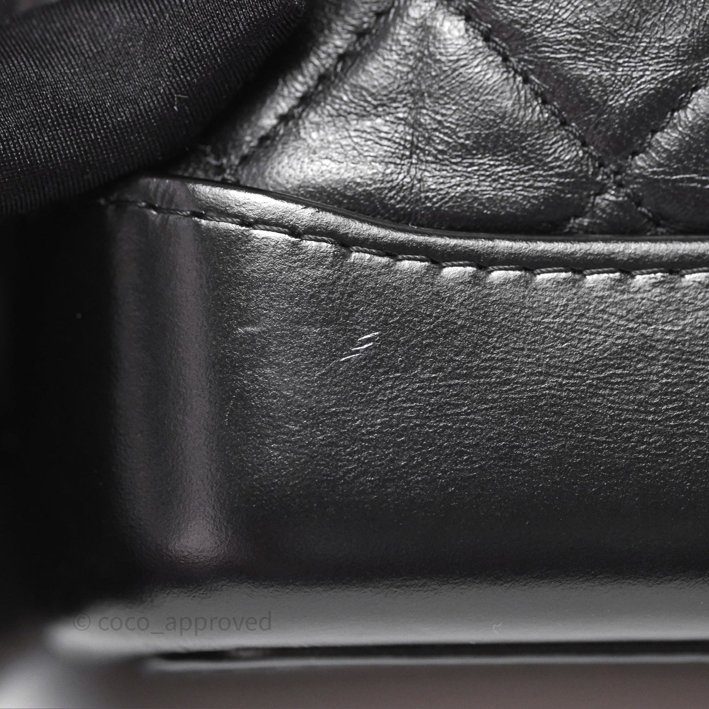 Chanel Small Gabrielle Hobo Quilted Black Aged Calfskin