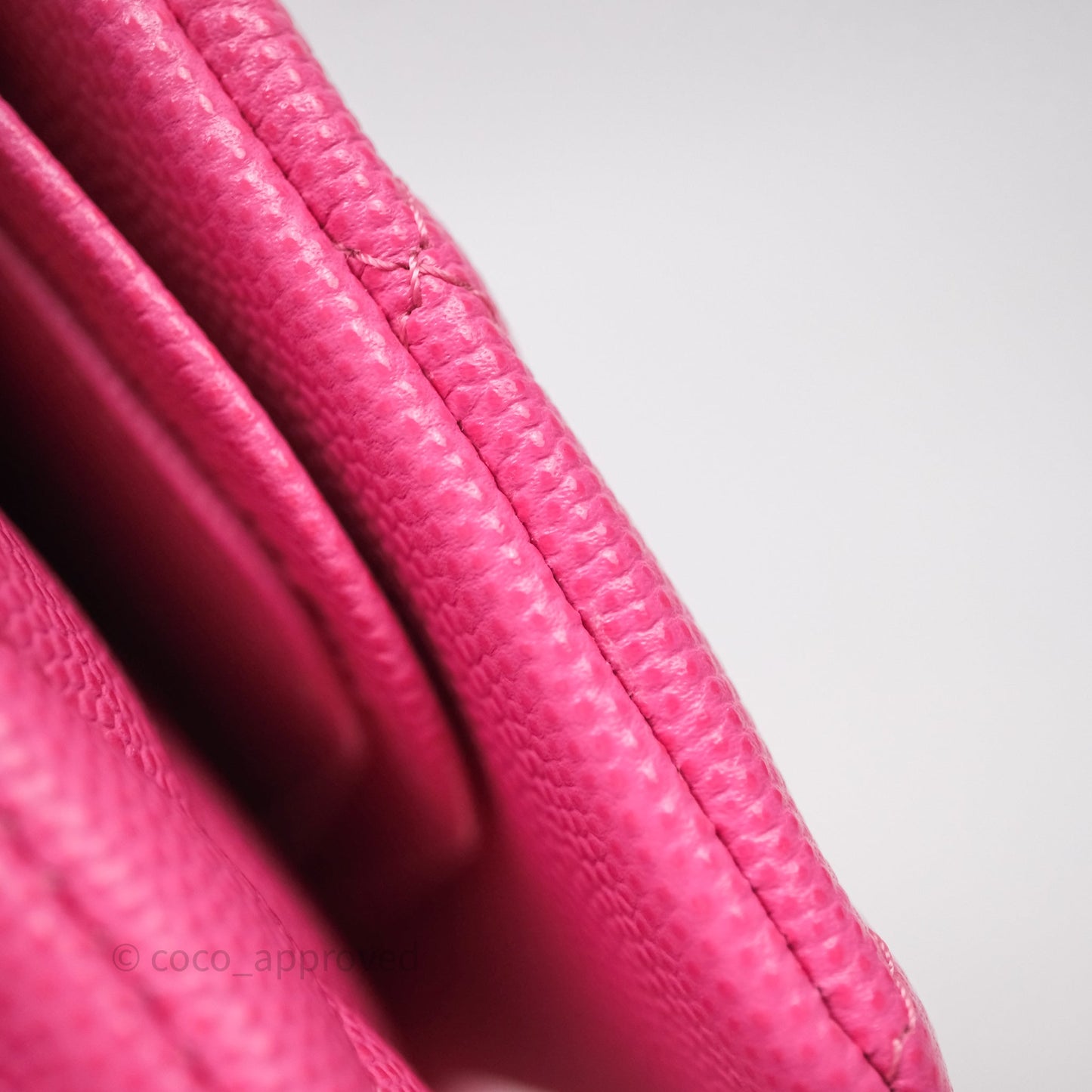 Chanel Classic M/L Medium Flap Quilted Hot Pink Caviar Gold Hardware