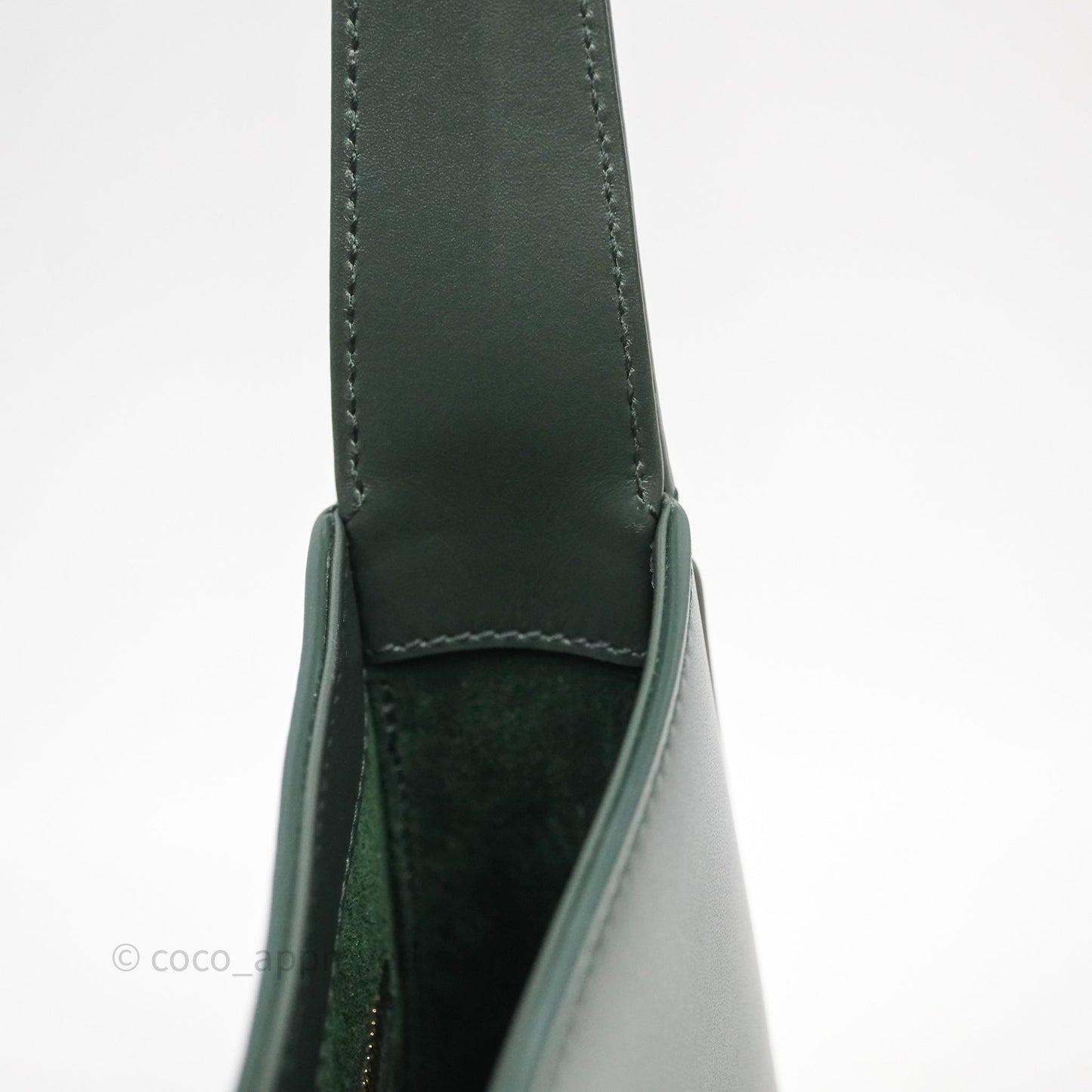 Saint Laurent ‘Le 5 a 7’ Hobo Bag Dark Green Smooth Calfskin