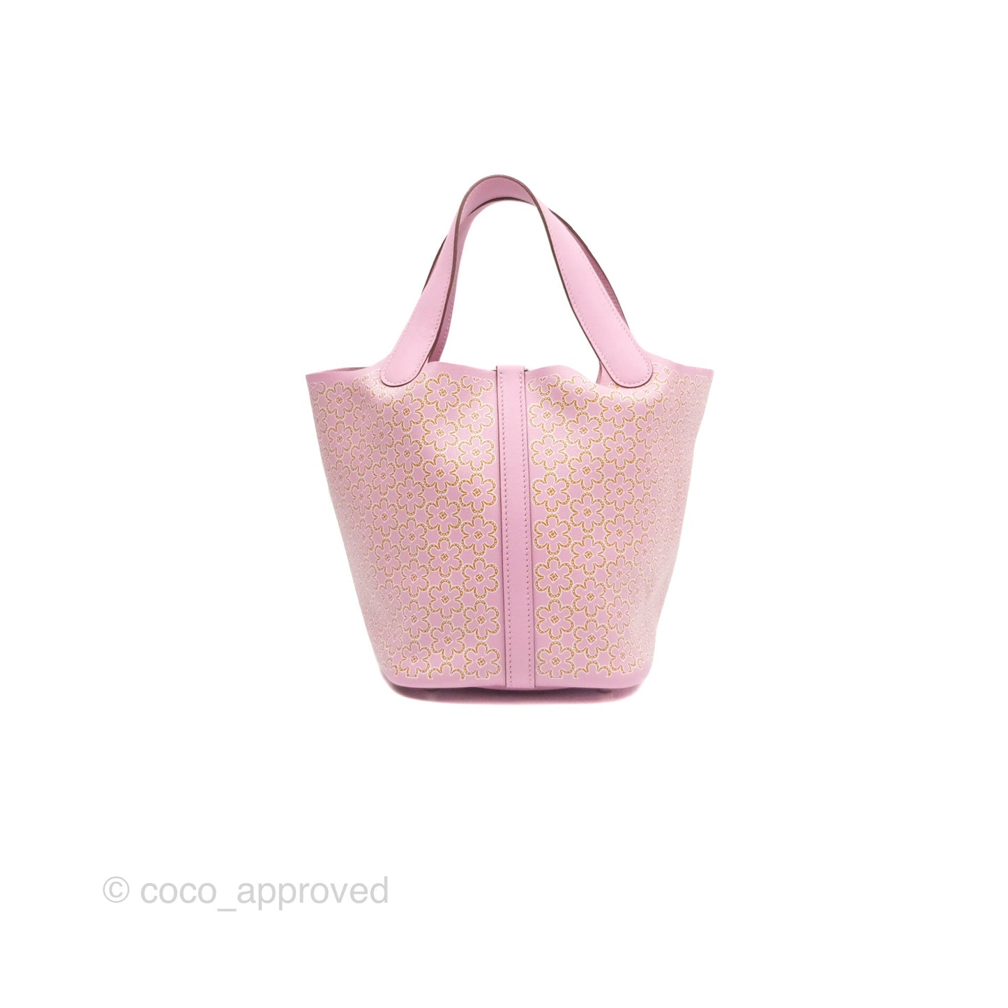 Hermès Picotin Lock 18 Lucky Daisy Mauve Sylvestre Swift Palladium Hardware