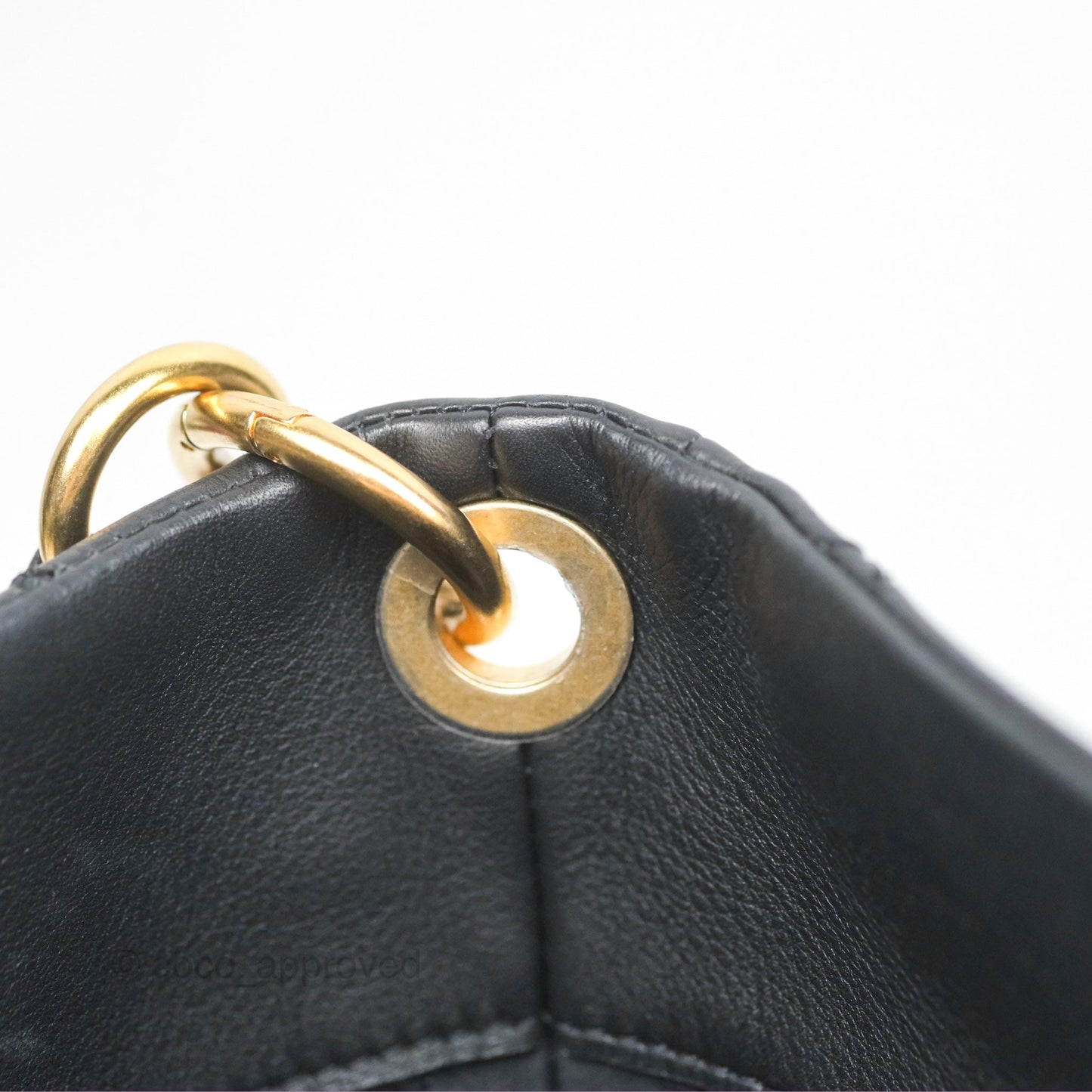 Chanel Large Hobo Tote Lambskin Black Aged Gold Hardware