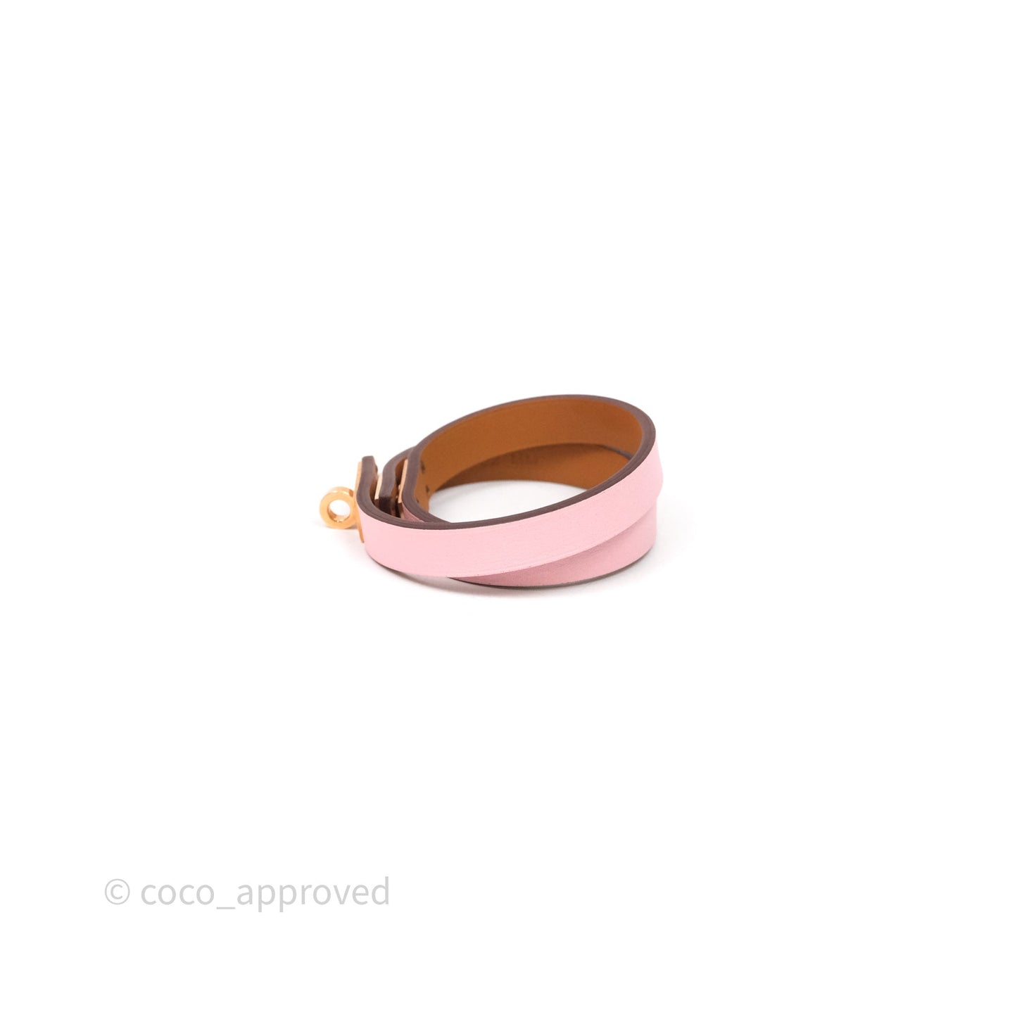 Hermès Kelly Double Tour Bracelet Rose Swift Rose Gold Hardware