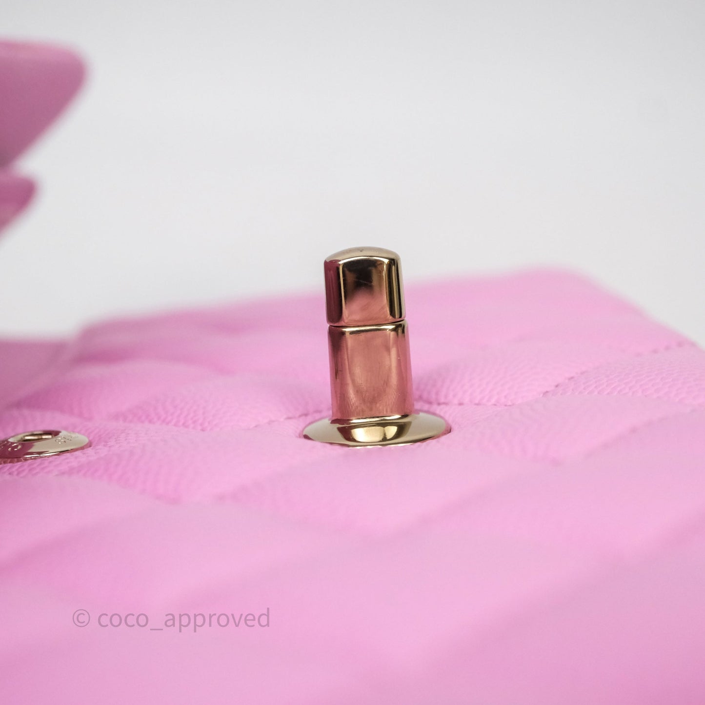 Chanel Small Classic Flap Quilted Pink Caviar Gold Hardware
