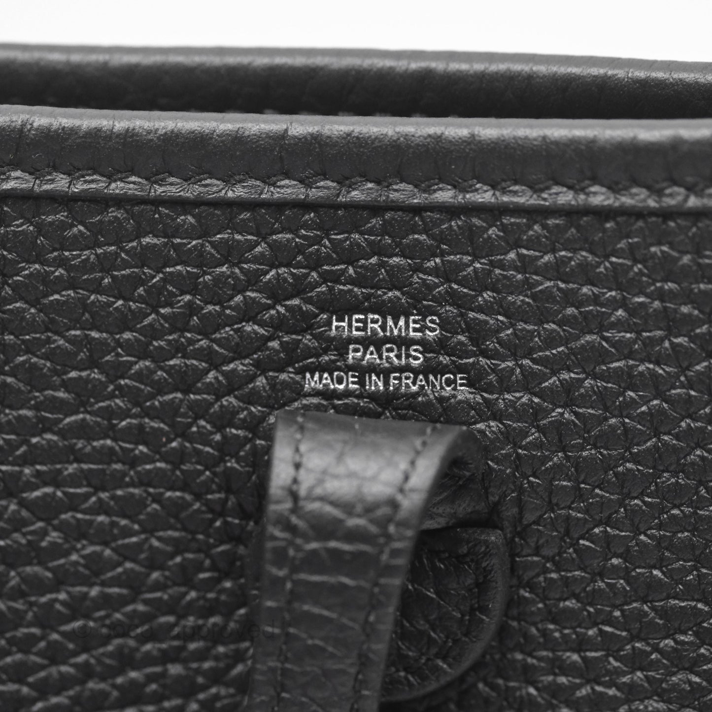 Hermès Mini Evelyne 16 Noir 89 Clemence Palladium Hardware
