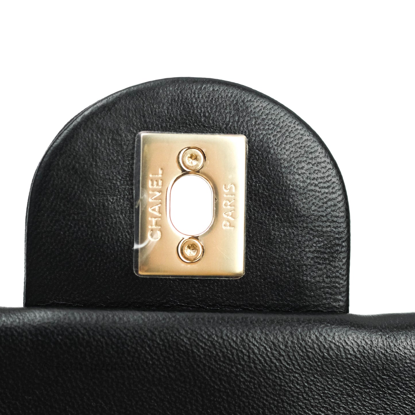 Chanel Easy Cherry Flap Bag With Handle Black Lambskin Gold Hardware 19K