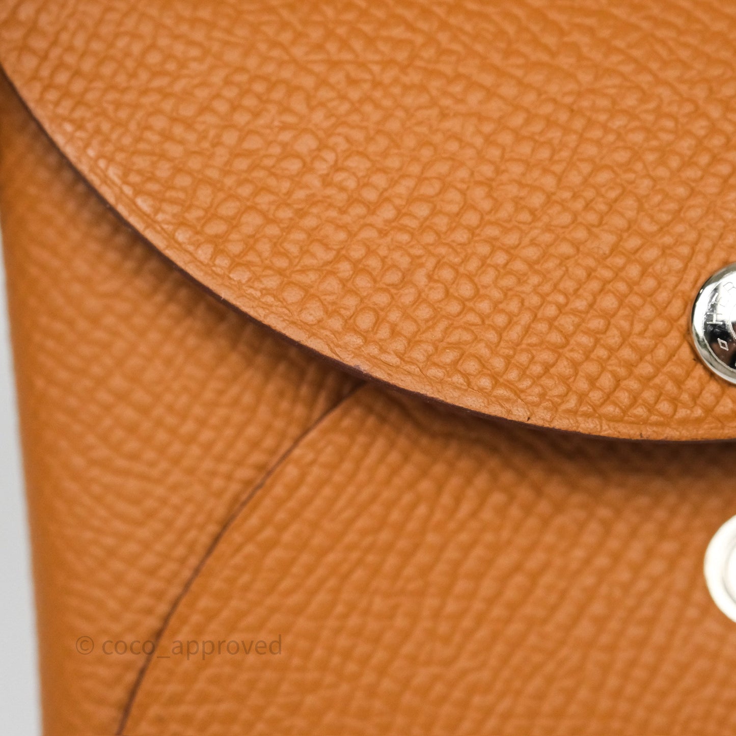 Hermès Calvi Duo Compact Card Holder Gold Epsom
