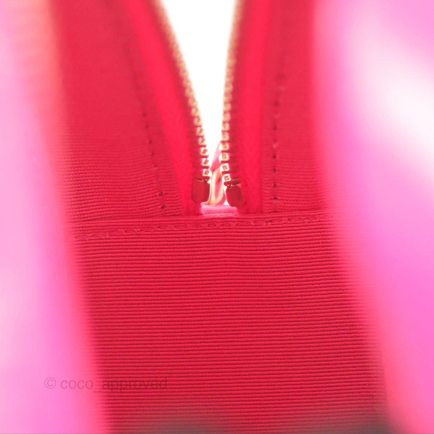 Chanel Classic Quilted Round Clutch Neon Pink Patent Gold Hardware