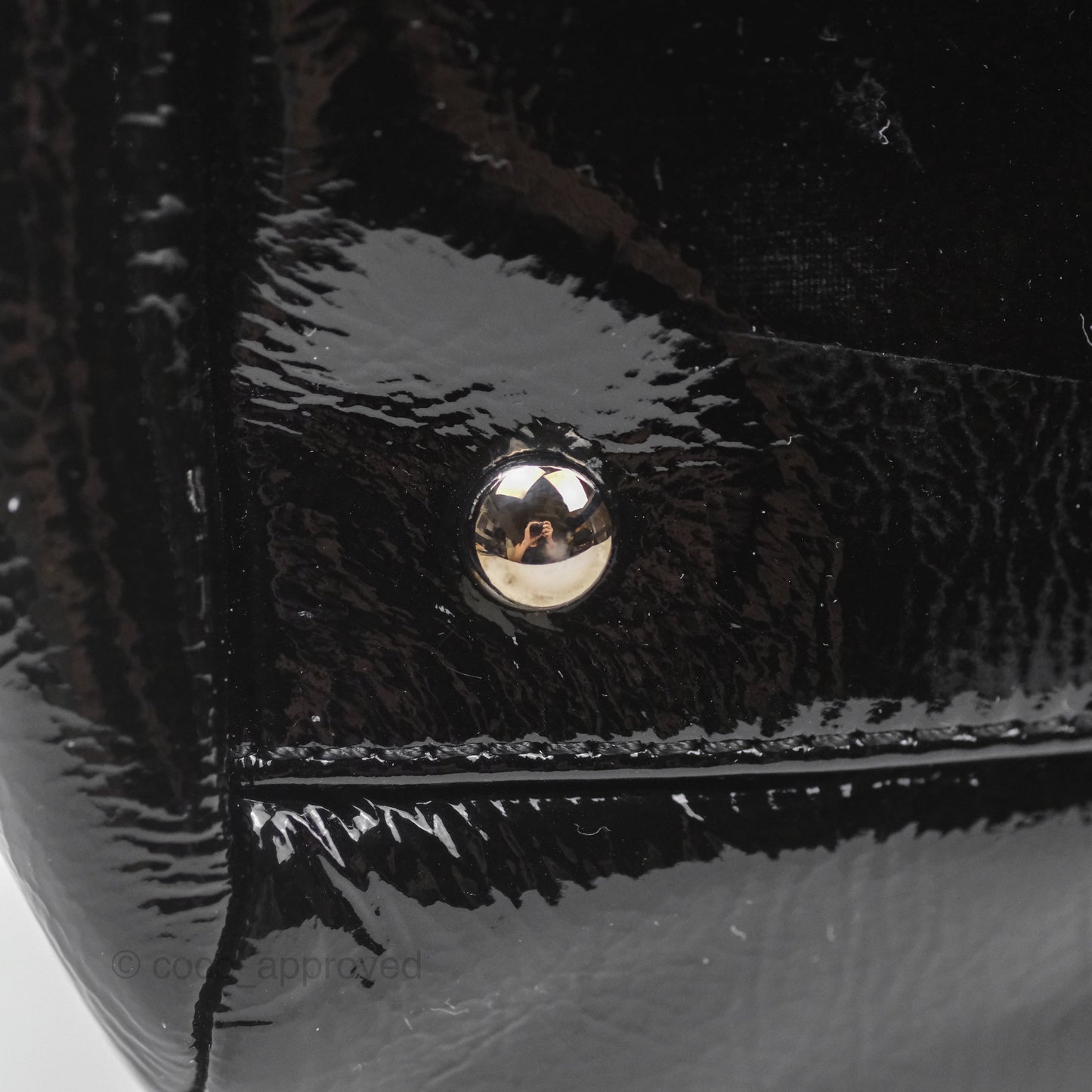 Chanel Bowling Tote Bag Black Glazed Calfskin Silver Hardware