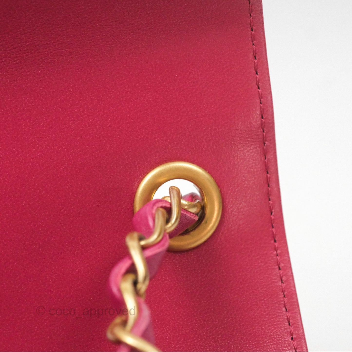 Chanel Diamond Lock CC Flap Bag Pink Lambskin Gold Hardware