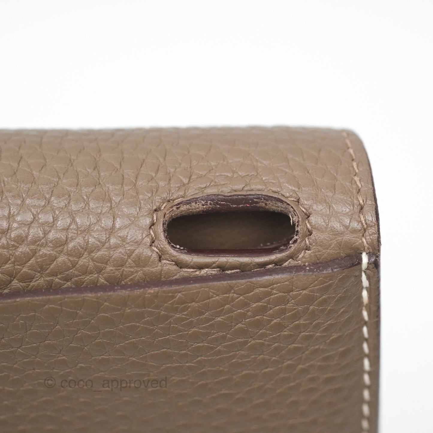 Hermès Halzan 31 Etoupe Clemence Palladium Hardware