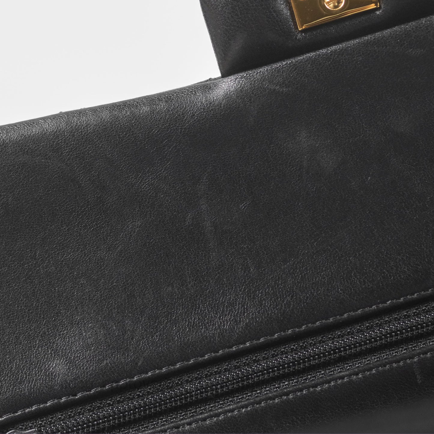 Chanel Classic M/L Medium Flap Quilted Black Lambskin Gold Hardware