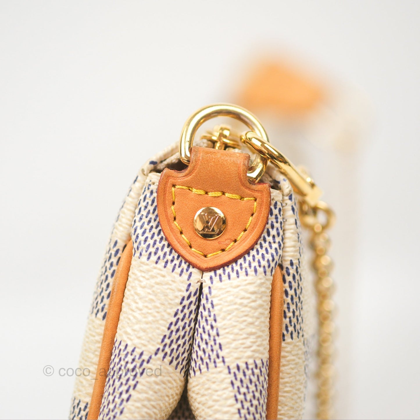 Louis Vuitton Eva Clutch With Strap Damier Azur