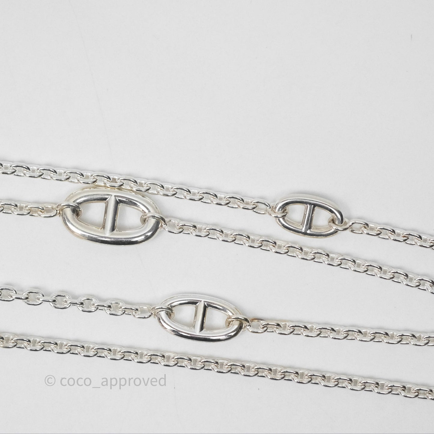 Hermès Farandole Long Necklace 160 in Sterling Silver