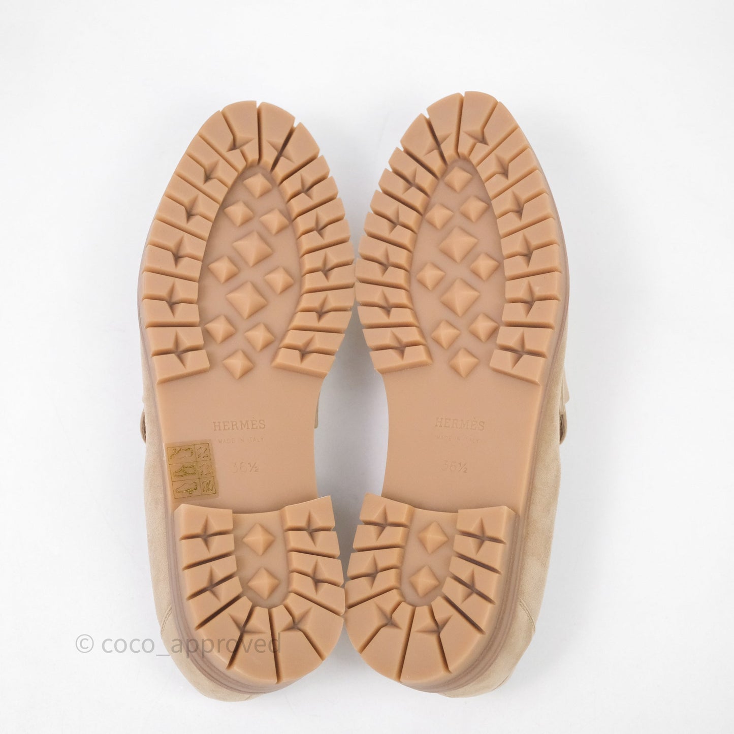 Hermes Faubourg loafer Beige Camel Size 36.5