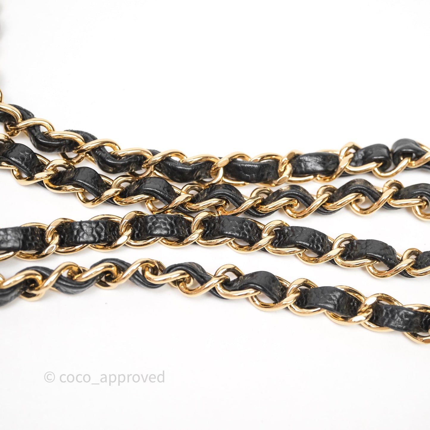 Chanel Quilted Classic M/L Medium Flap Black Caviar Gold Hardware