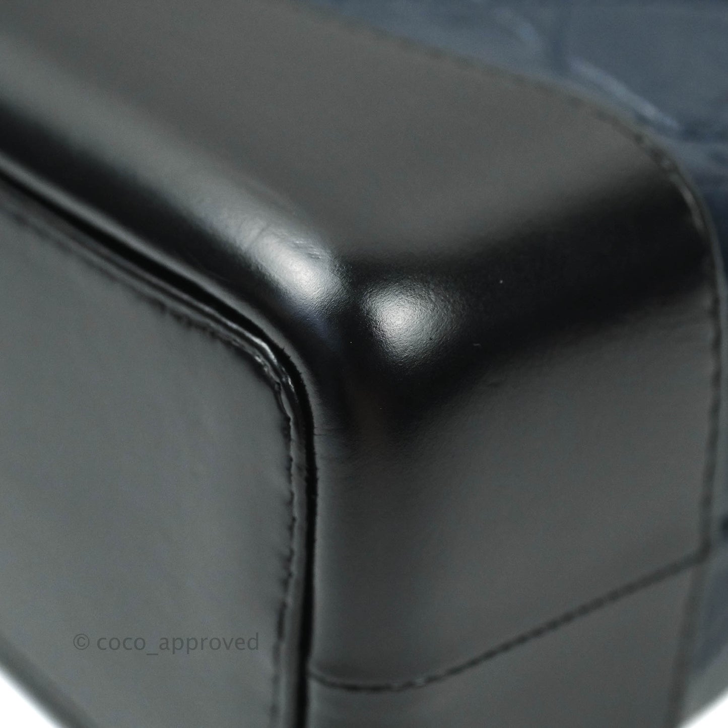 Chanel Gabrielle Backpack Black Aged Calfskin Small Navy Black