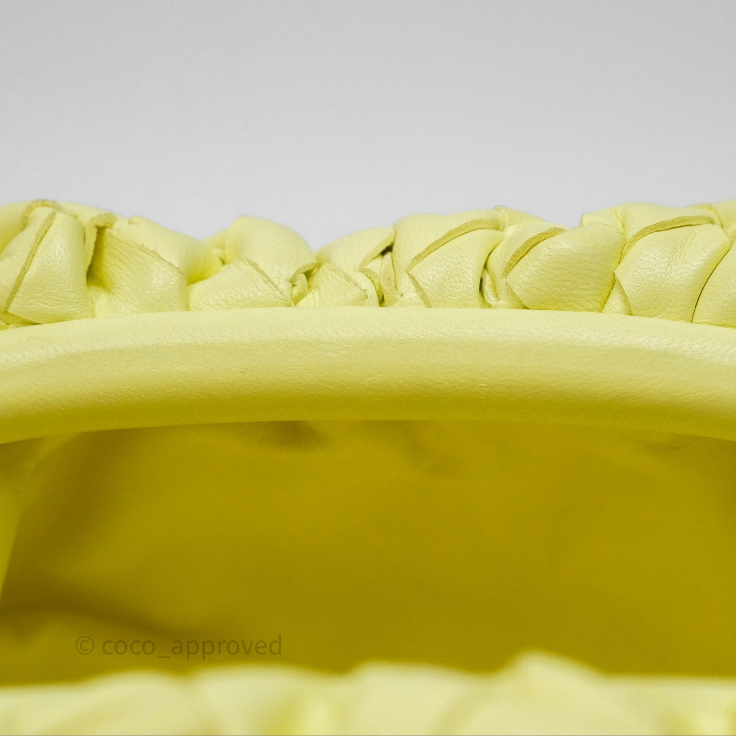 Bottega Veneta Nappa Intrecciato The Mini Pouch Yellow