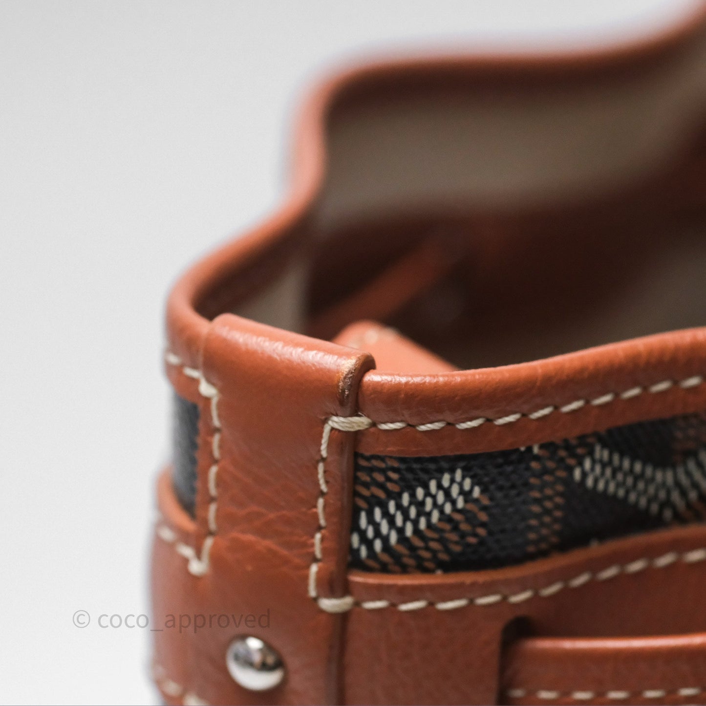 Goyard Petit Flot Bucket Bag Black & Tan Goyardine