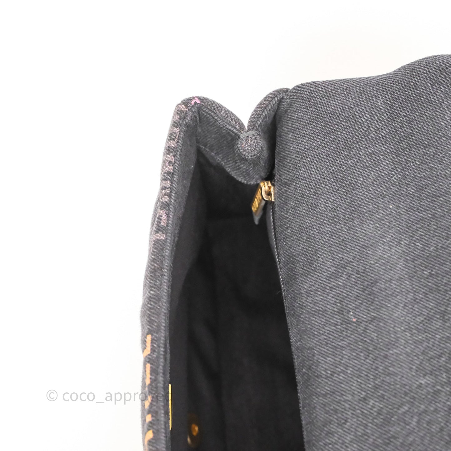 Chanel Large Denim Mood Flap Quilted Black Multicolor