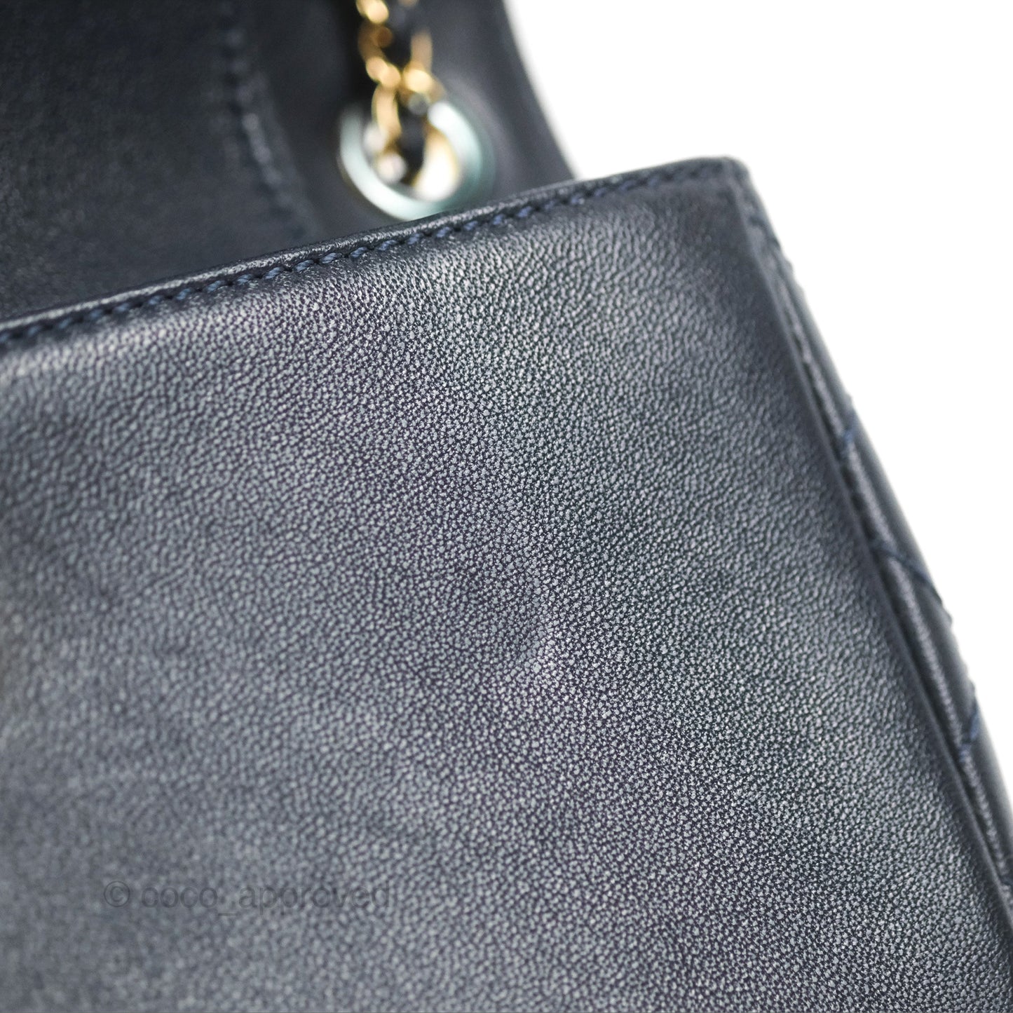 Chanel Small Vintage Mademoiselle Flap Navy Sheepskin Gold Hardware