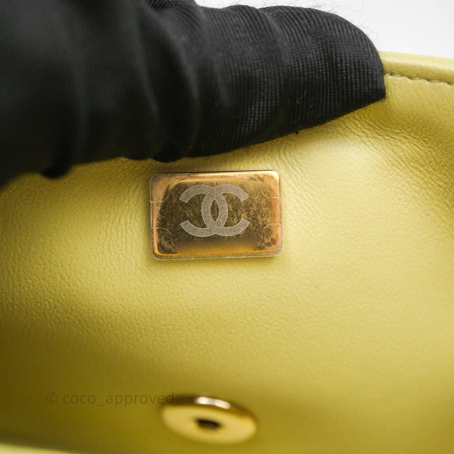 Chanel Mini Rectangular Flap Quilted Green Lambskin Gold Hardware