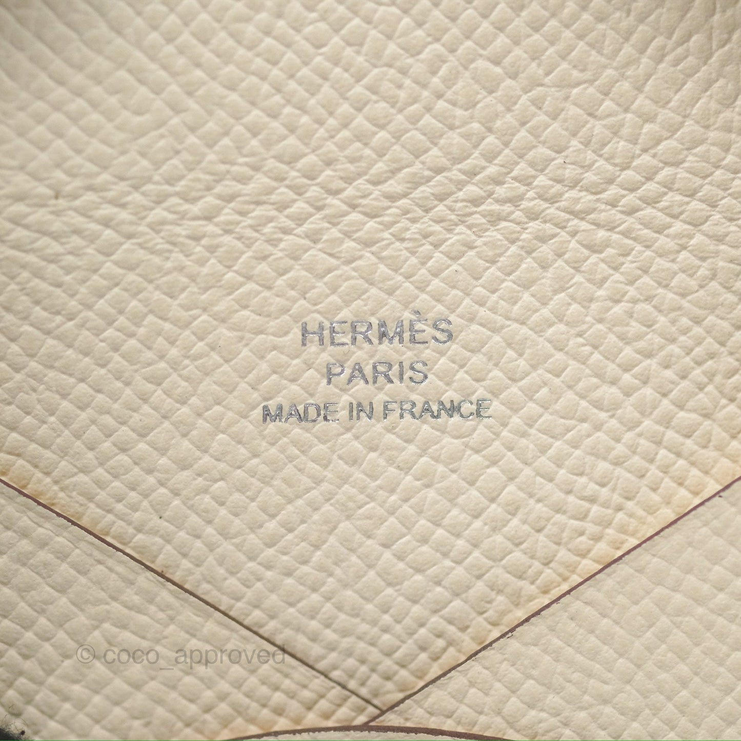 Hermès Calvi Card Holder Beton Epsom