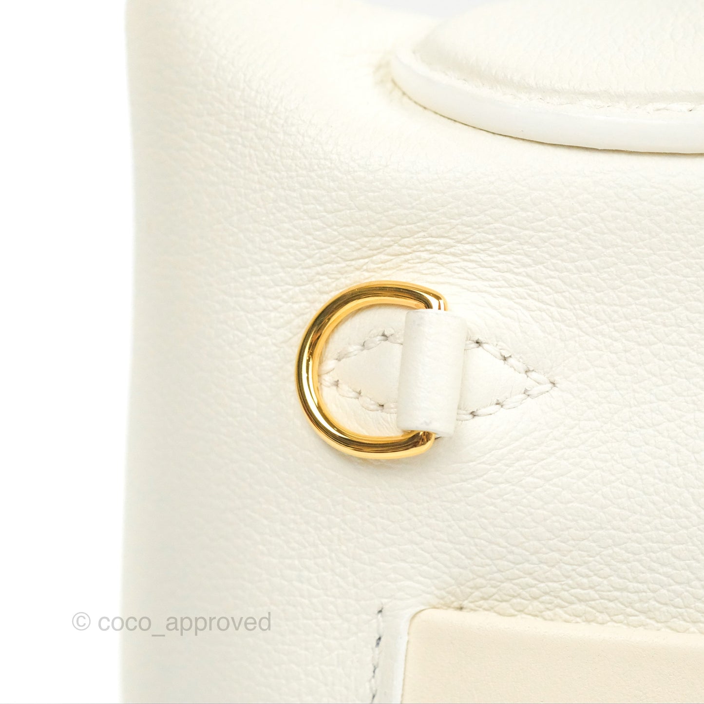 Hermès 24/24 21 Mini Blanc/Nata Evercolour/Swift Gold Hardware