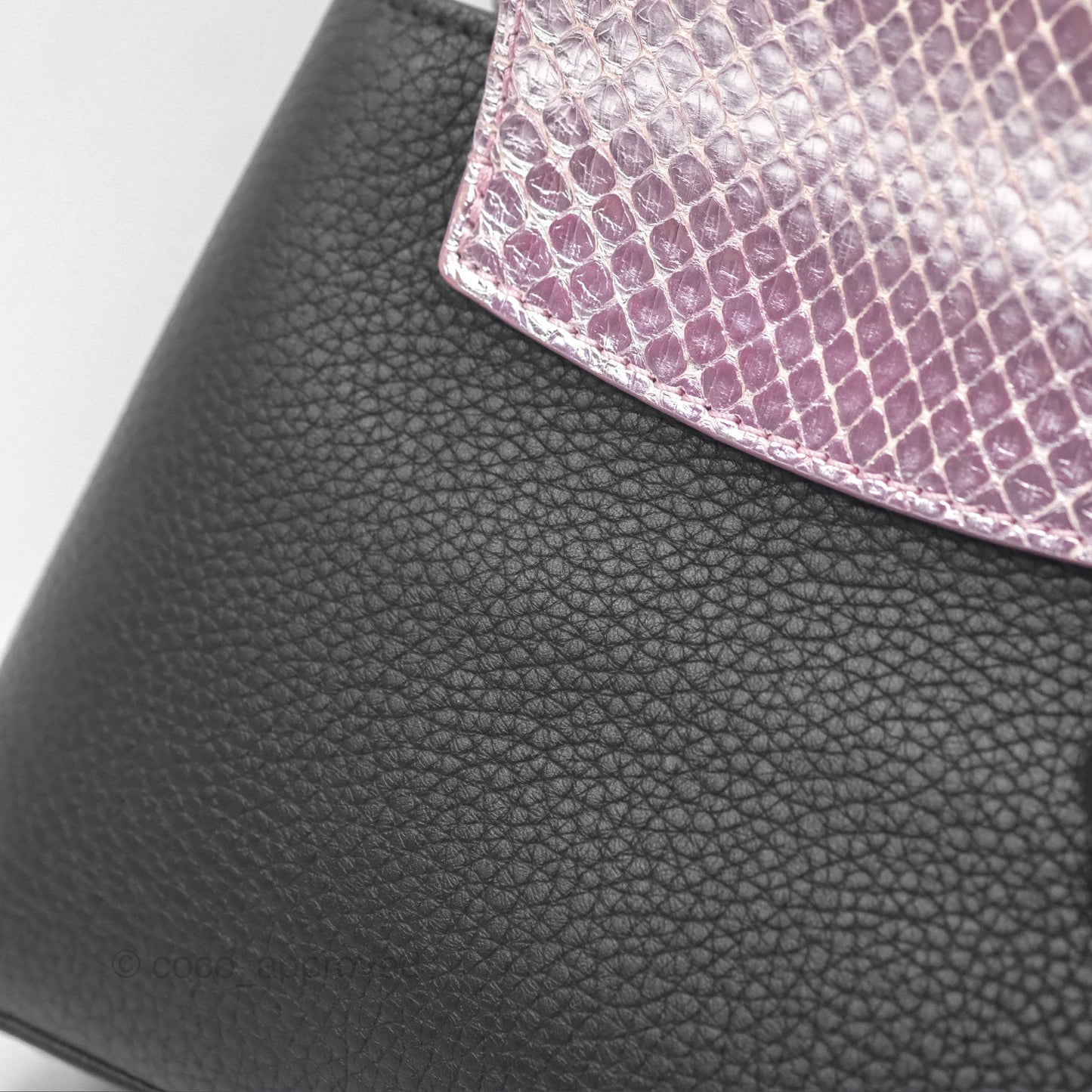 Louis Vuitton Capucines Mini Black in Taurillon Leather and Shiny Python leather