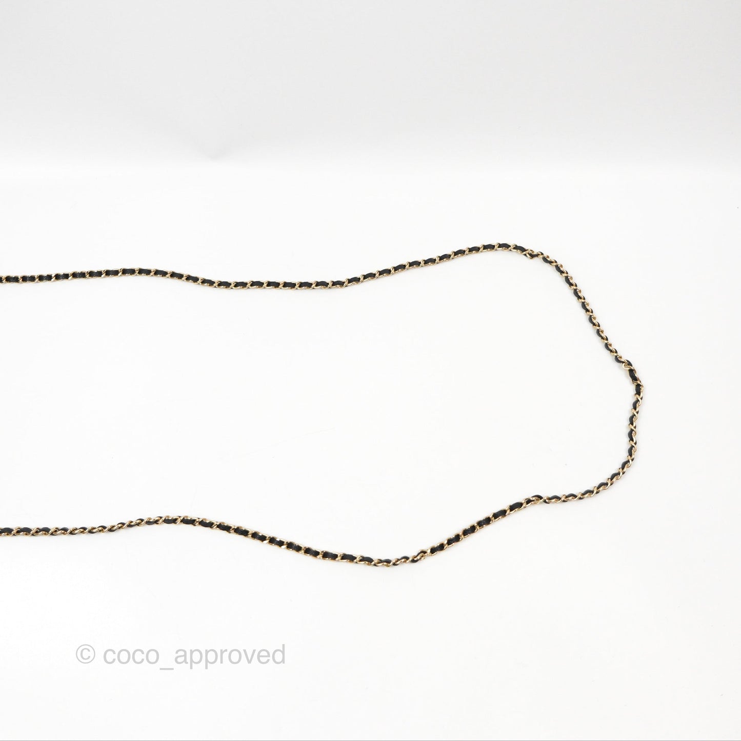 Chanel Quilted Glasses Case With Chain Black Caviar Gold Hardware