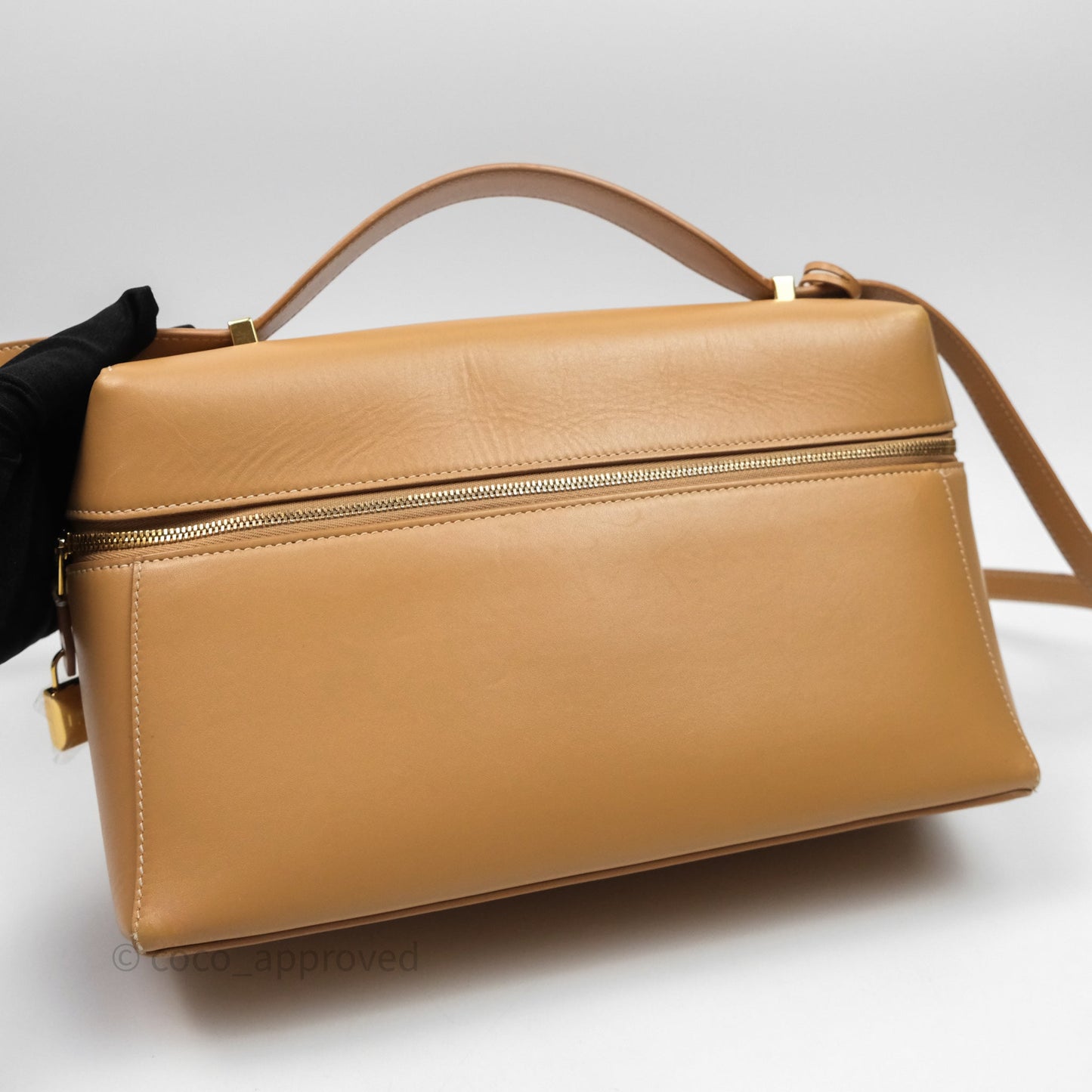 Loro Piana Extra Bag L27 Light Bamboo Calfskin Gold Hardware