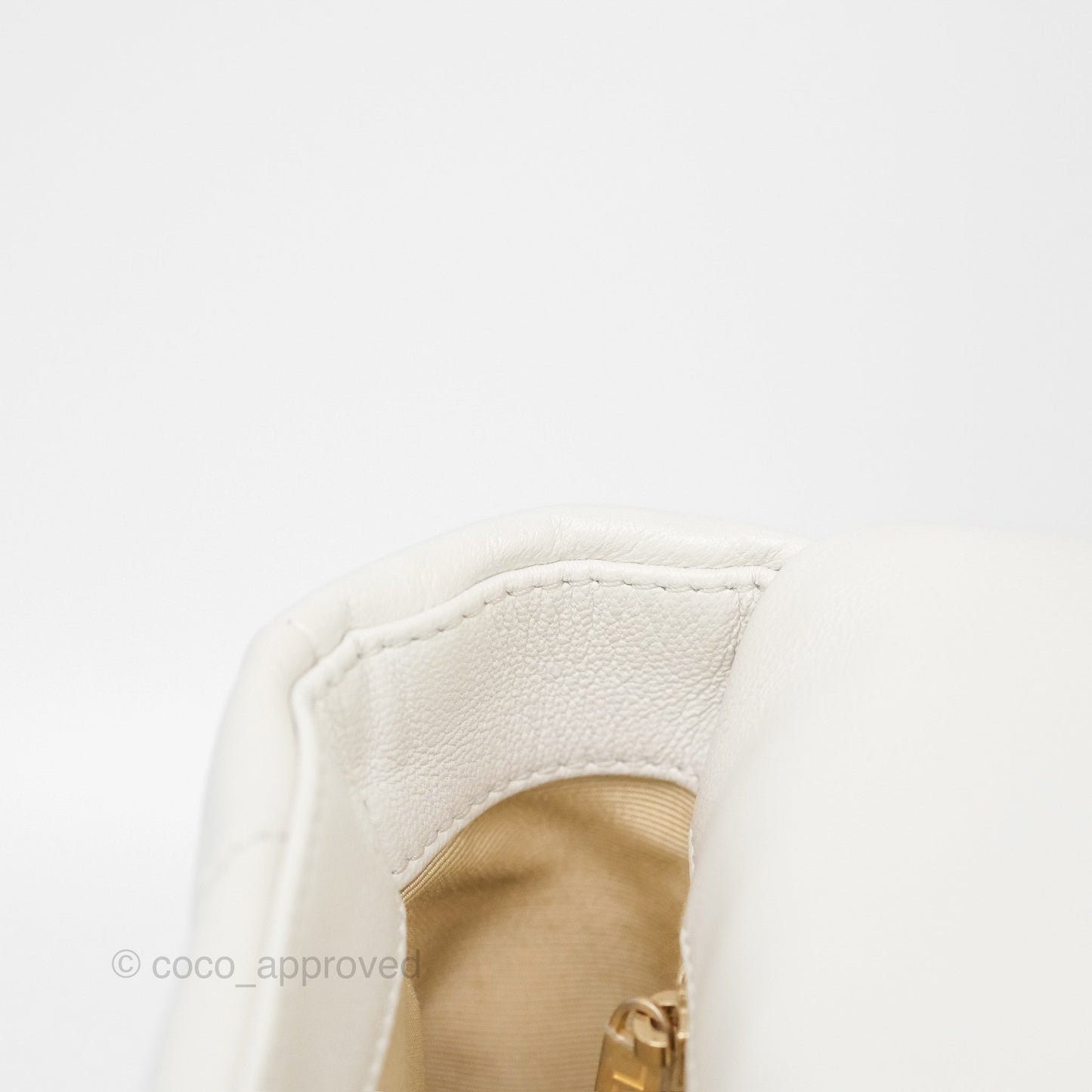 Chanel 19 Small Pearly White Mixed Hardware