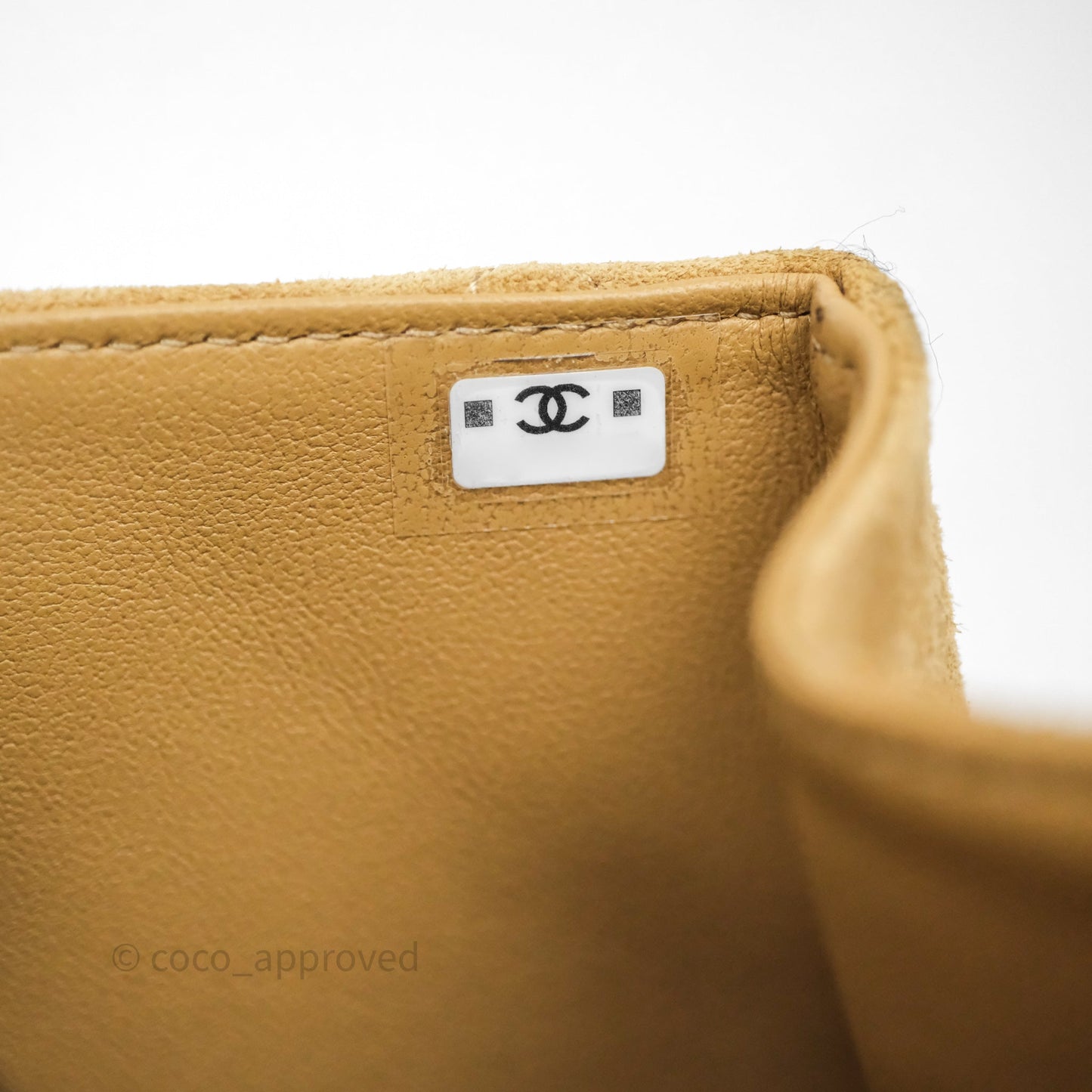 Chanel Mini Flap Bag Camel Suede/ Black Lambskin Gold Hardware