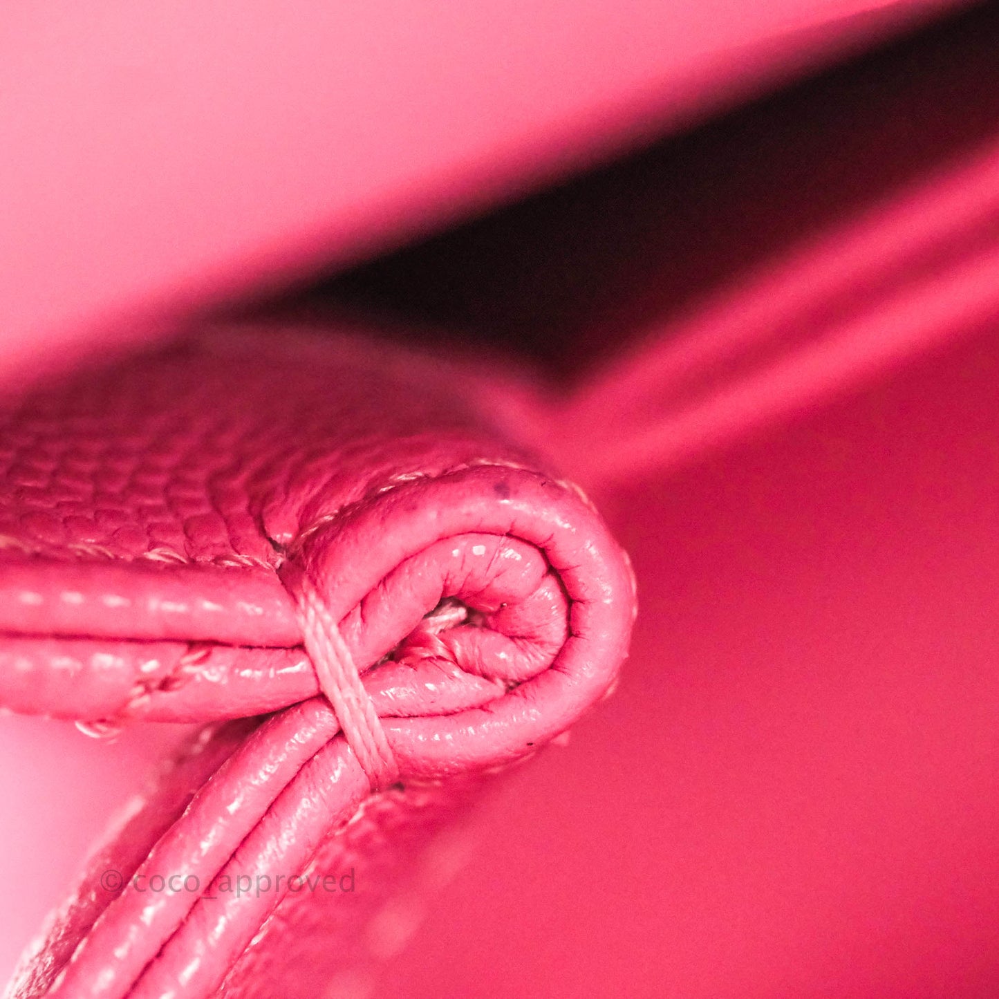 Chanel Extra Mini Coco Handle Quilted Pink Caviar Lizard Embossed Handle Gold Hardware