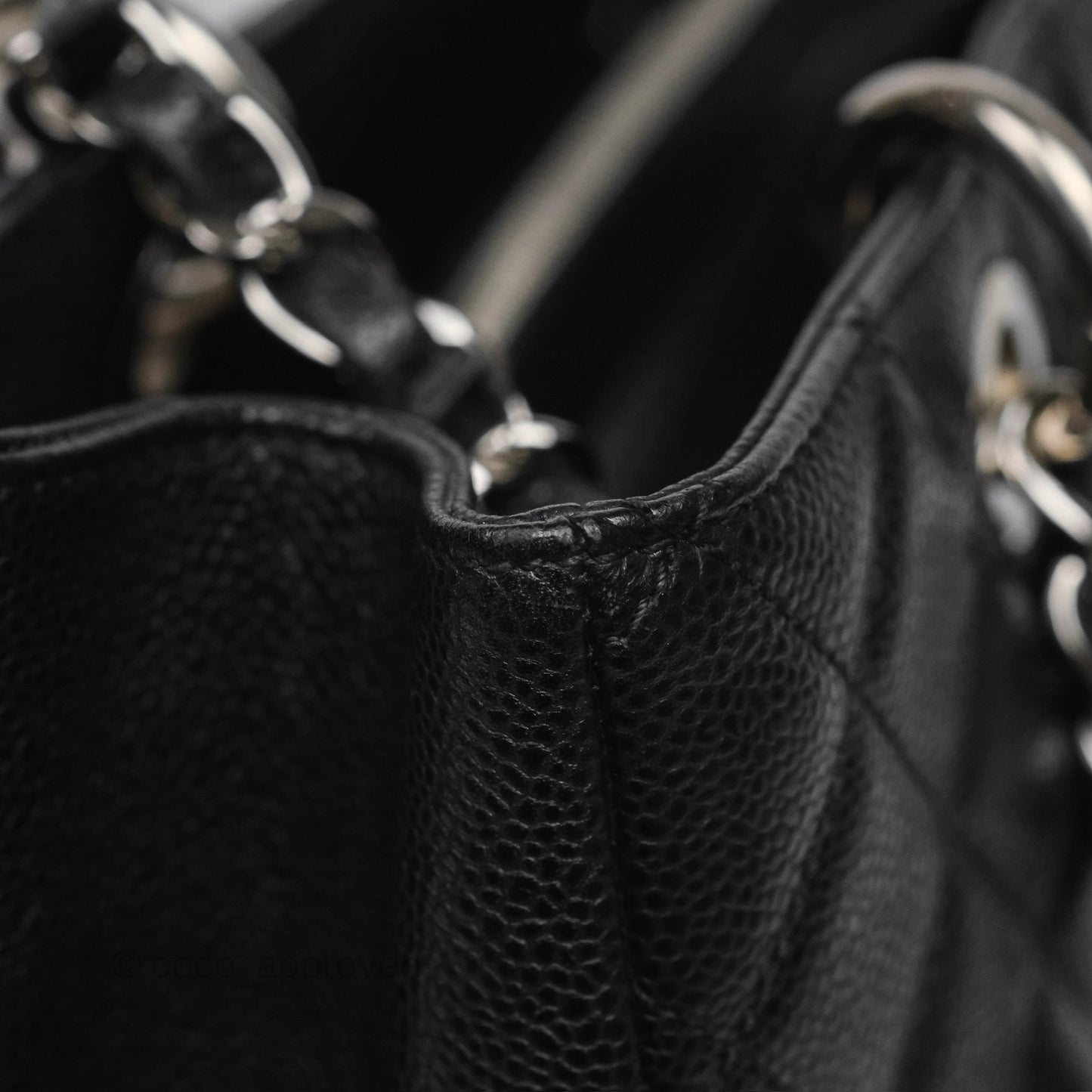Chanel GST Black Caviar Silver Hardware