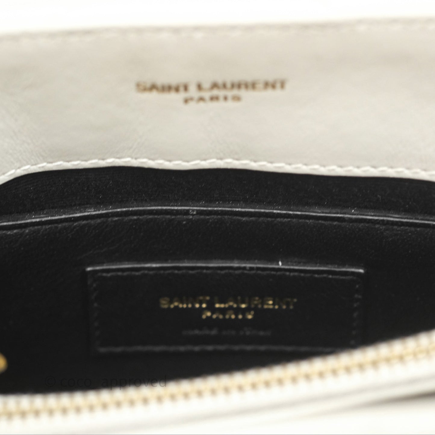 Saint Laurent Loulou Small Flap Bag Ivory Light Beige Gold Hardware