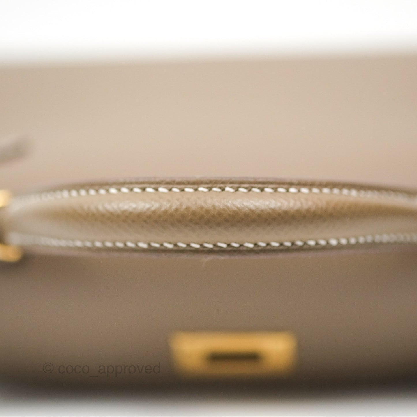 Hermès Mini Kelly II Etoupe Epsom Gold Hardware