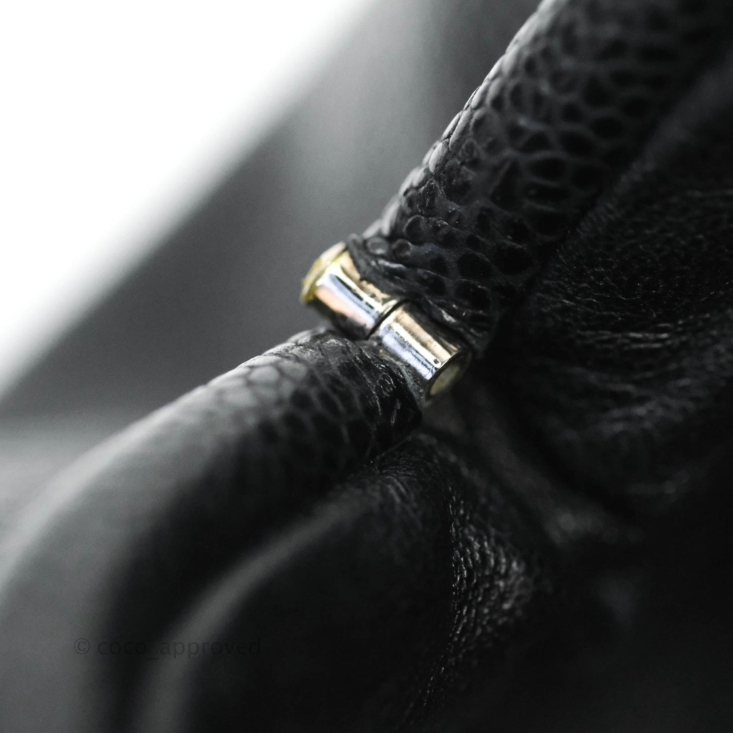 Chanel Quilted Timeless Kisslock Clutch Black Caviar Silver Hardware
