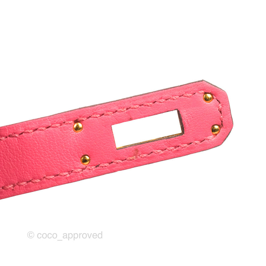 Hermès Retourne Kelly 25 Veau Swift Rose Azalee Gold Hardware