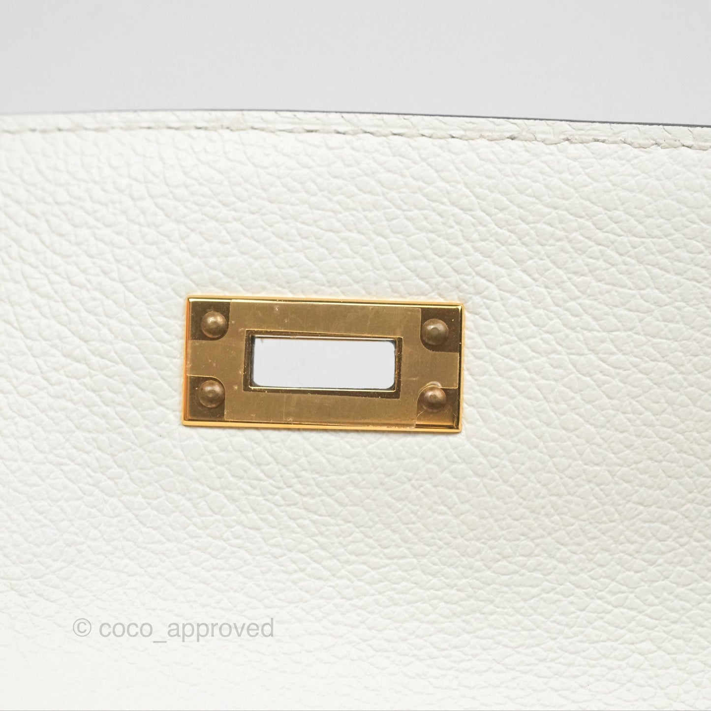 Hermès Kelly Danse II Bag Blanc/Kraft Evercolor Gold Hardware