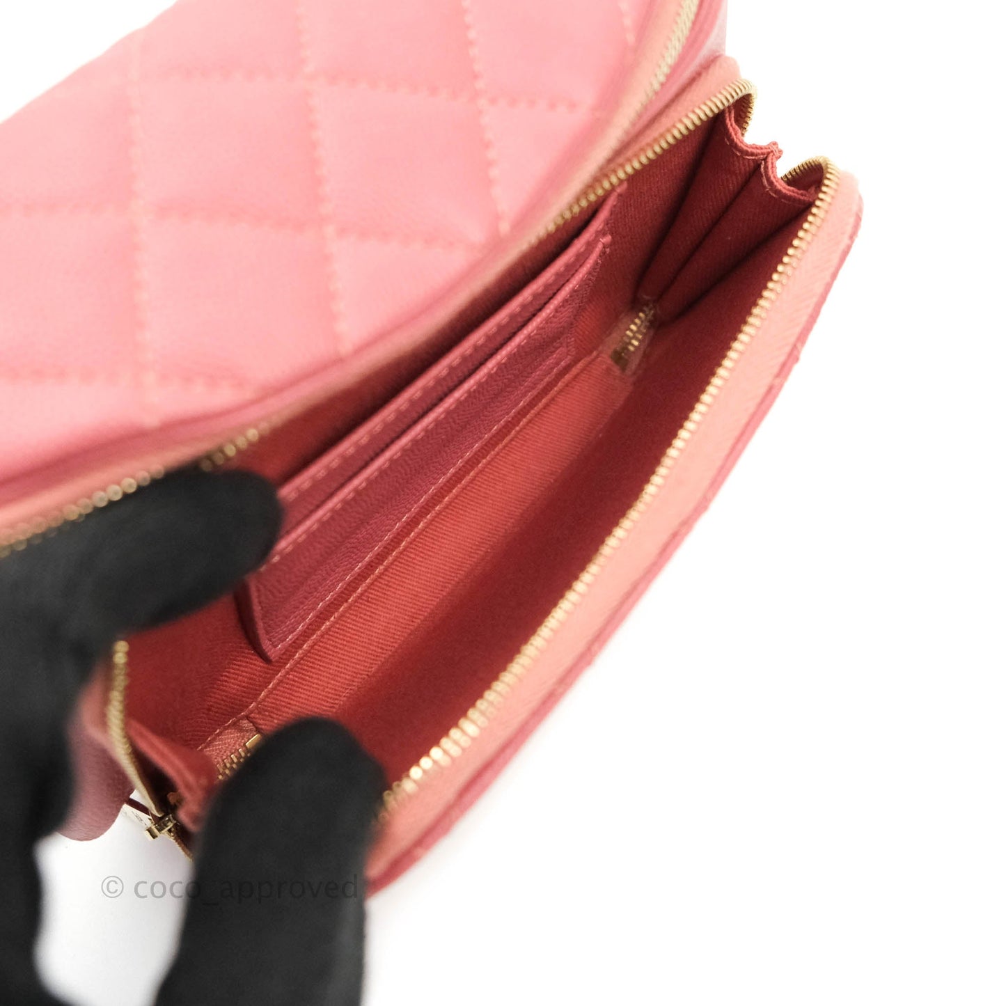 Chanel Quilted Business Affinity Waist Belt Bag Pink Caviar Gold Hardware