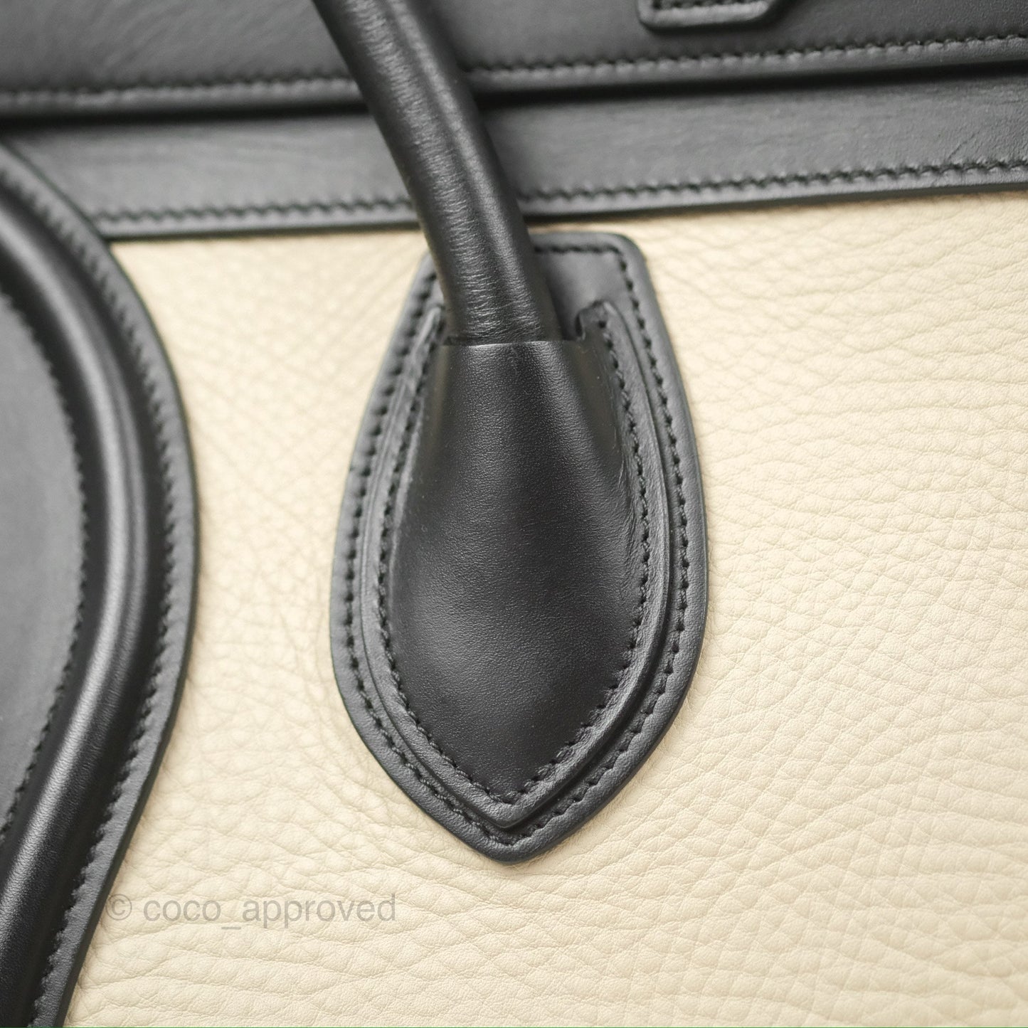 Celine Mini Luggage Bag Black/Brown/Ivory Calfskin